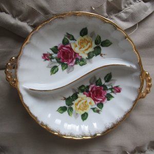 vintage divided serving dish
